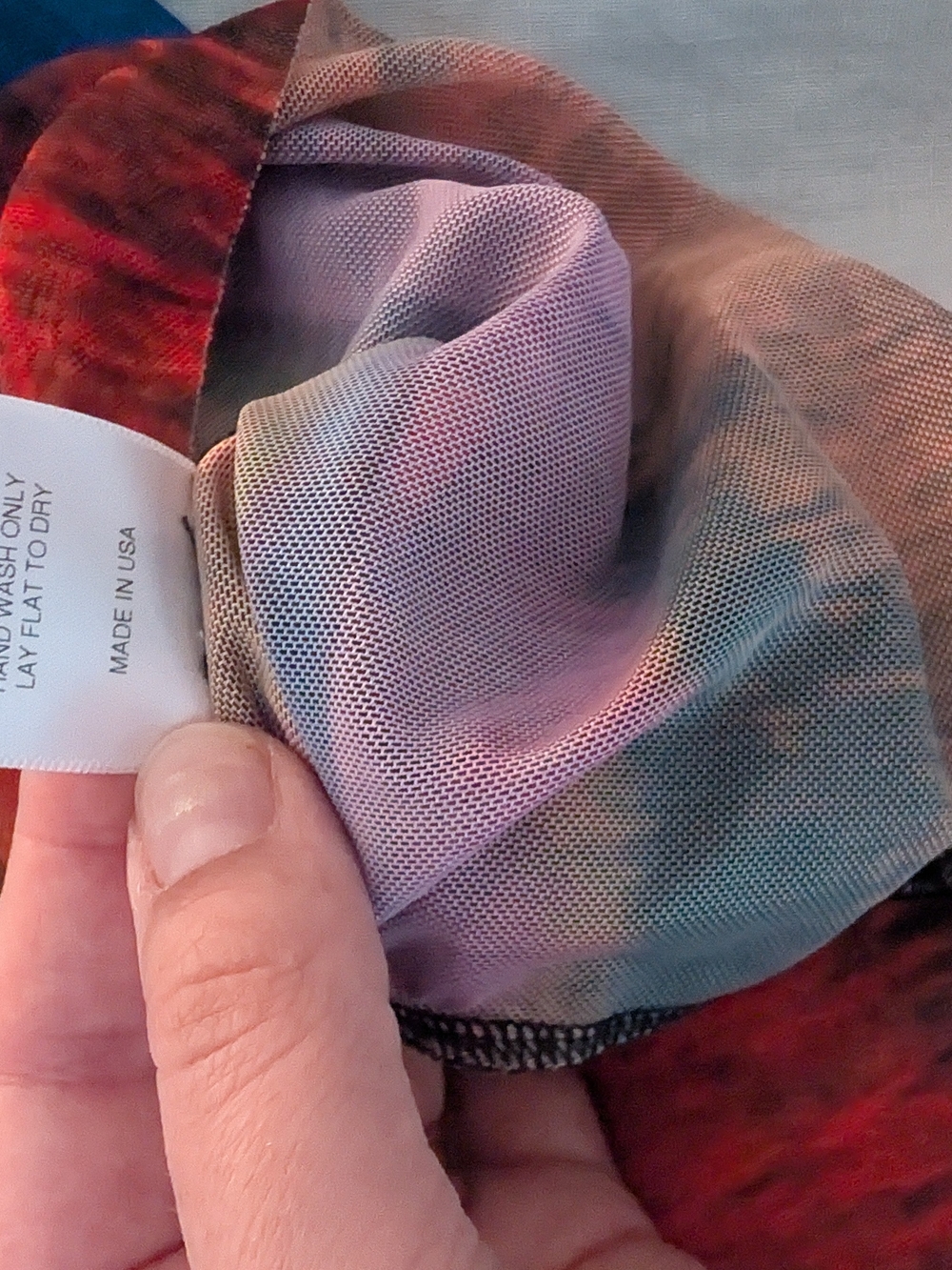 Louisa Ballou Painted Sunset Sheer Mesh Long Sleeve Top Small Euc — image 4 of 6